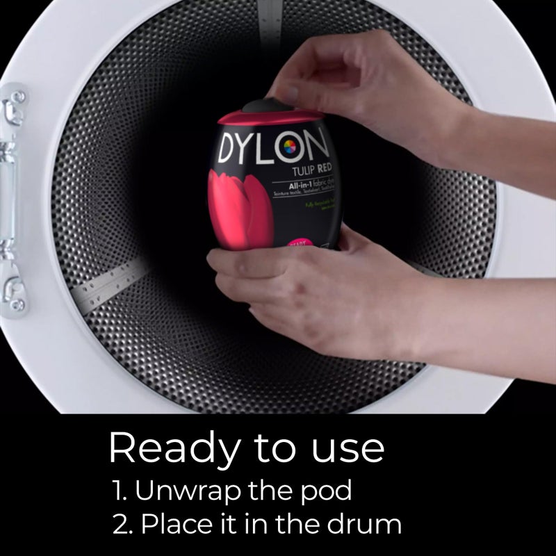 Dylon Washing Machine Fabric Dye Pod for Clothes & Soft Furnishings, 350g â€“ Tulip Red - Image 5