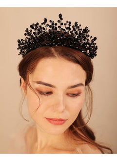 BERYUAN Women Bridal Crystal Pearls Hair Crown Wedding Hair Piece Silver Bride Headband For Wedding Princess Headpiece For Brides Boho Hair Accessory For Women And Girls  - Image 1