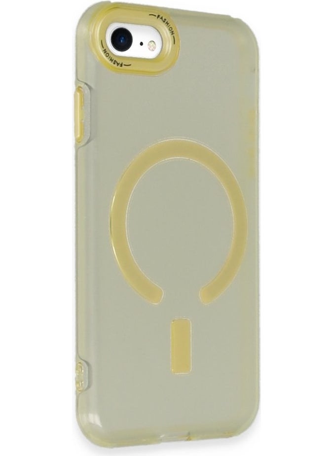 FUJIMAX Apple iPhone 7 Case Metal Lens Frame and Button Wireless Charging Hard PC Troy Cover