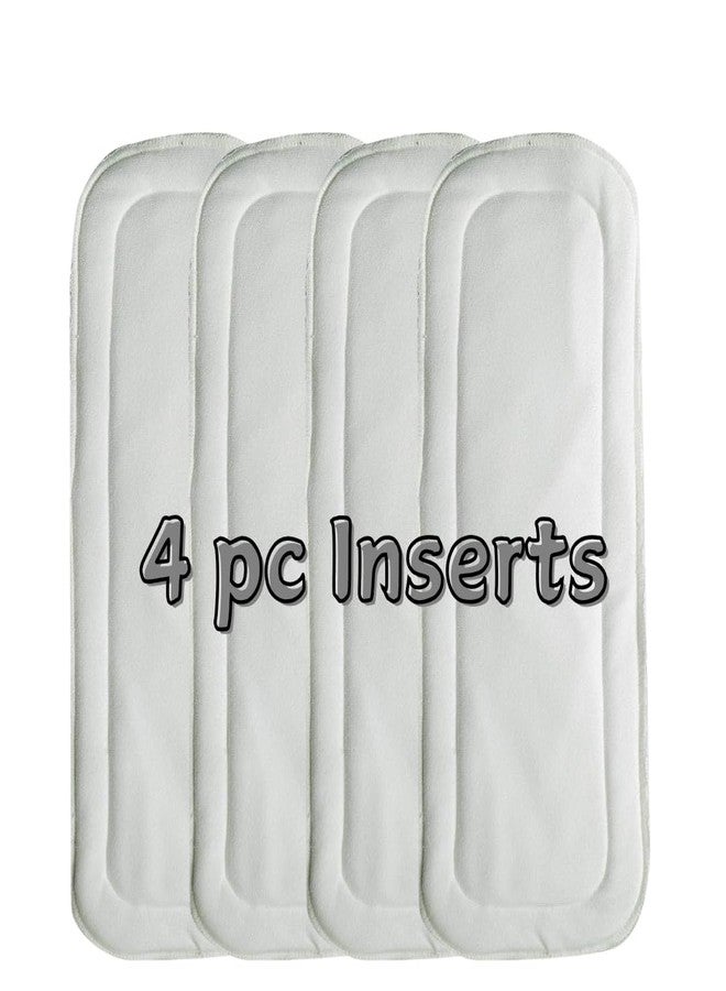 Tip 'n' Top Unisex Microfiber Soaker Insert Pad Used For Cloth Diapers Reusable And Adjustable Insert Pads, Grey (Pack Of 4) - Image 1