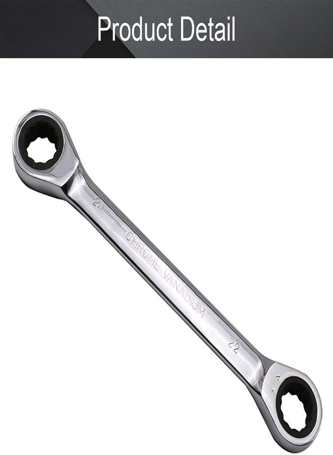 Heyiarbeit Ratcheting Wrench, 22mm x 24mm Metric Double Box End 1pcs - Image 5