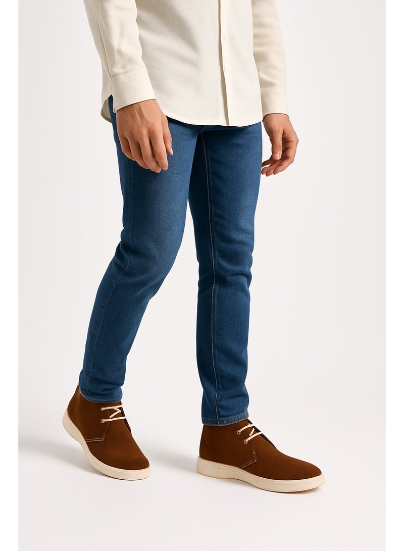 إيتاليانو حذاء رجالي من شمواه جلد طبيعى ونعل مطاطي تركي - Image 1