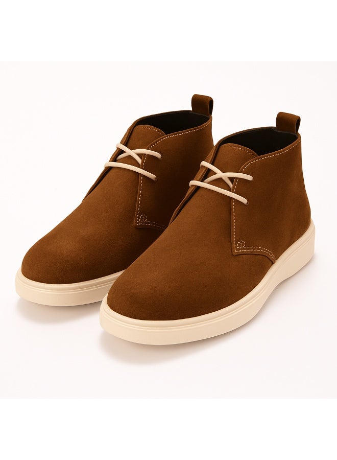 إيتاليانو حذاء رجالي من شمواه جلد طبيعى ونعل مطاطي تركي - Image 5