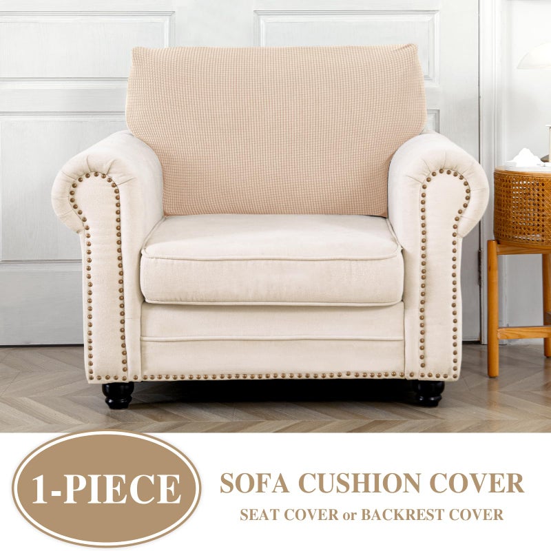 LA MEACK غلاف مقعد La Meack Cochion Costion Costion Cover Cover Cover Cover Cover Cover Cover Siprical Slipcovers Slipcovers Protector (قطعة واحدة للمقعد أو مسند الظهر الأريكة الطبيعي) - Image 3