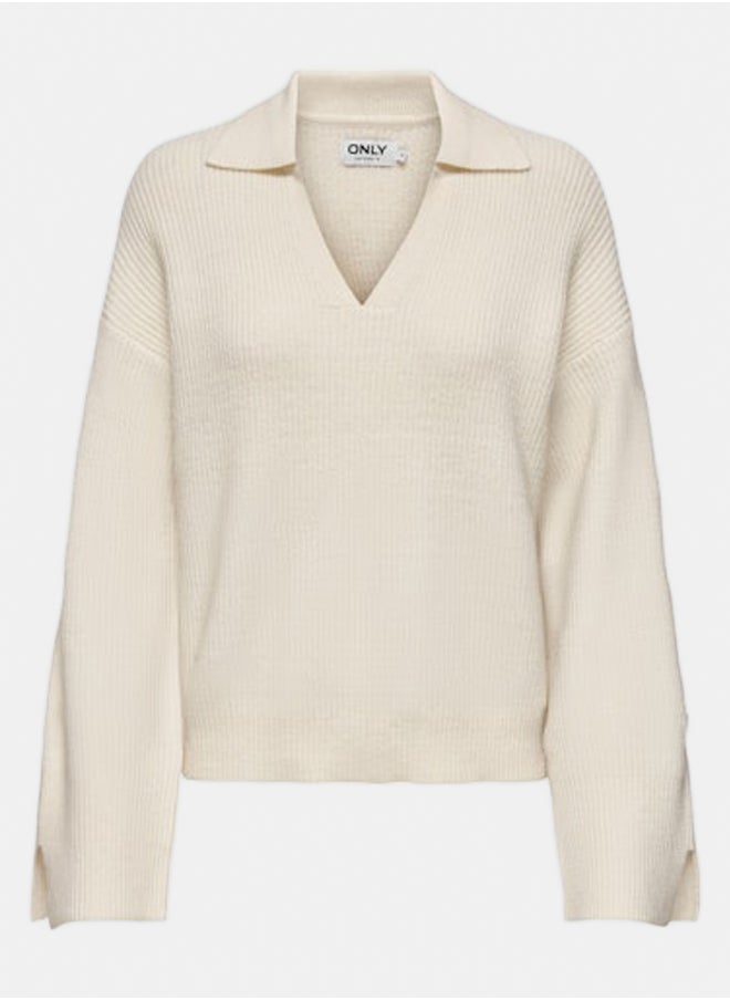 ONLY Onlmonna Ls Polo Splitneck Collar Cc Knt  - Image 1