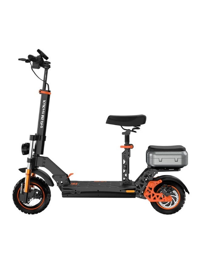 كي يو جي أو أو سكوتر كهربائي KUGOO M5 PRO للبالغين بمحرك خلفي 1000 واط بطارية ليثيوم 48 فولت 20 أمبير سرعة تصل إلى 45 كم في الساعة إطارات هوائية 11 إنش نظام تعليق أمامي وخلفي فرامل قرصية مزدوجة شاشة LCD مقعد مريح تصميم قابل للطي مدى قيادة يصل إلى 50 كم هيكل من سبائك الألمنيوم يتحمل حتى 150 كجم - Image 1