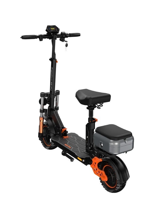 كي يو جي أو أو سكوتر كهربائي KUGOO M5 PRO للبالغين بمحرك خلفي 1000 واط بطارية ليثيوم 48 فولت 20 أمبير سرعة تصل إلى 45 كم في الساعة إطارات هوائية 11 إنش نظام تعليق أمامي وخلفي فرامل قرصية مزدوجة شاشة LCD مقعد مريح تصميم قابل للطي مدى قيادة يصل إلى 50 كم هيكل من سبائك الألمنيوم يتحمل حتى 150 كجم - Image 3