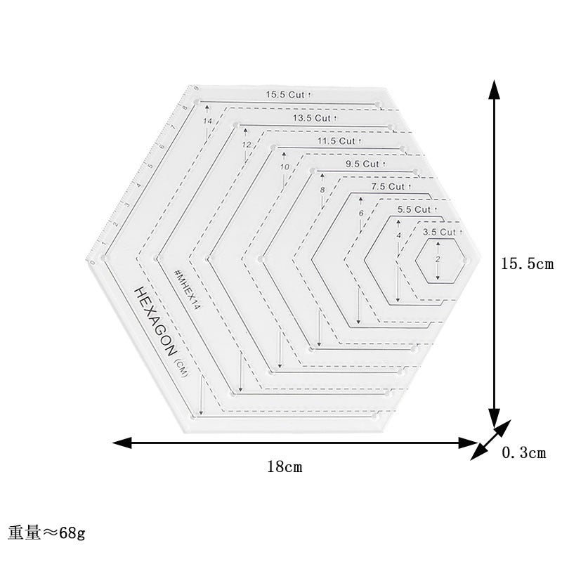 Diamond Patchwork Ruler Tool Ruler Diamond Ruler Hexagon Ruler Diy Patchwork Manual Drawing Ruler - Image 4