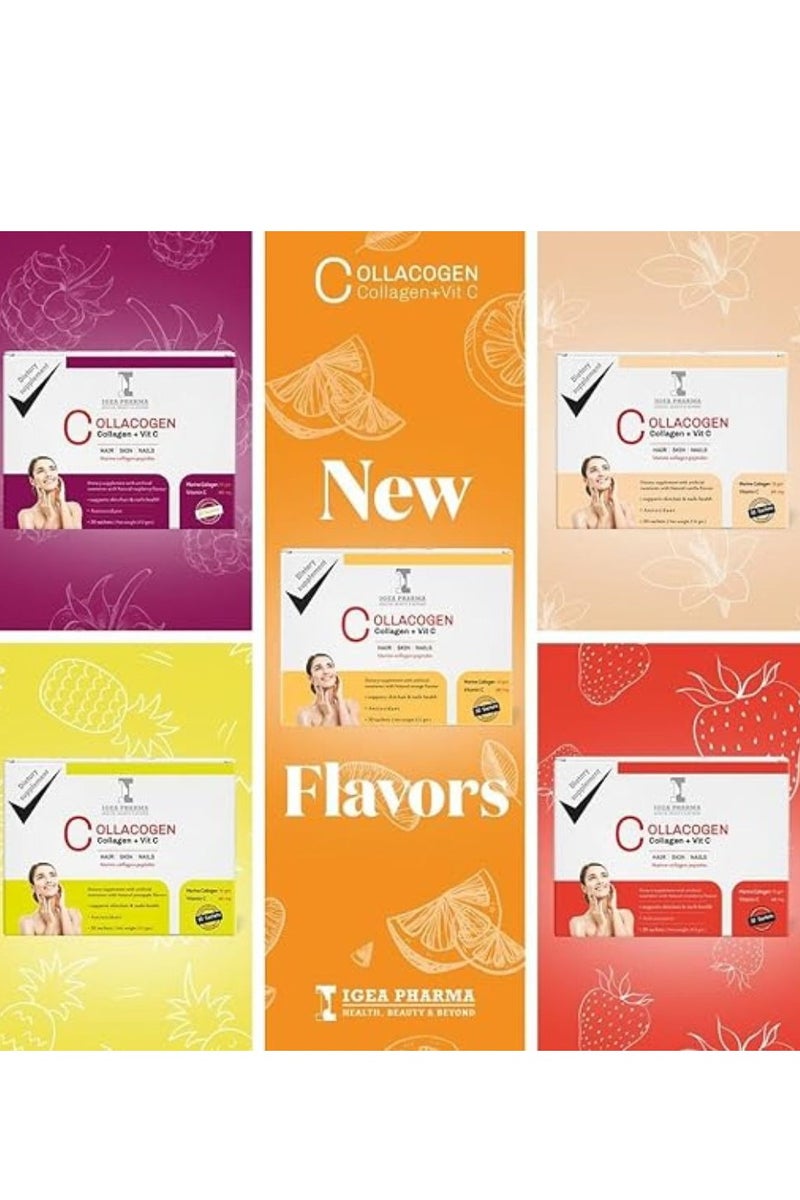 إيجيا فارما كولاجين وفيتامين سي أناناس 30 كيسًا 312 جم - Image 5
