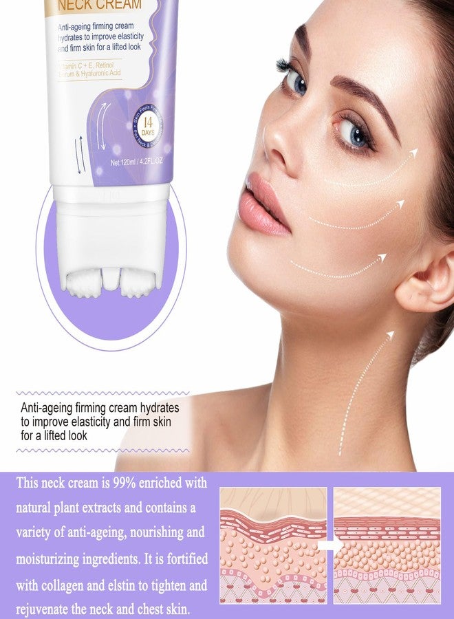TEEROVA Neck Firming Cream, Anti-aging Tighten & Lift Neck Cream for Wrinkles Sagging Skin, Moisturizing Tightening Lifting Neck Cream with Roller - Image 4