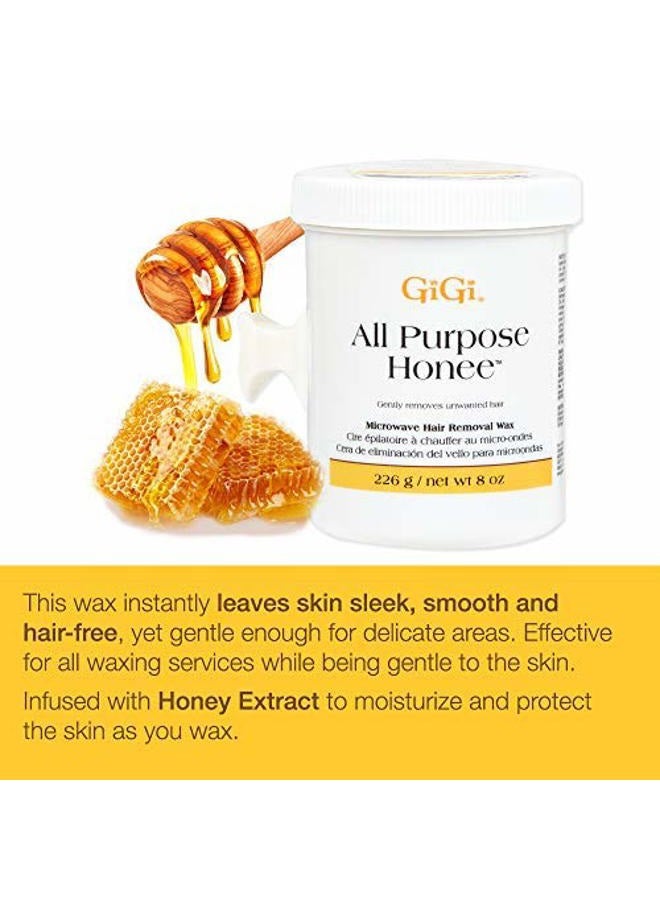 GiGi شمع إزالة الشعر بالميكروويف من جي جي، عسل متعدد الاستخدامات، مع المستلزمات - Image 4