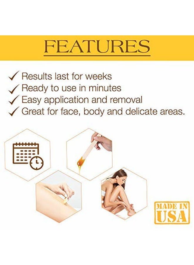 GiGi شمع إزالة الشعر بالميكروويف من جي جي، عسل متعدد الاستخدامات، مع المستلزمات - Image 5