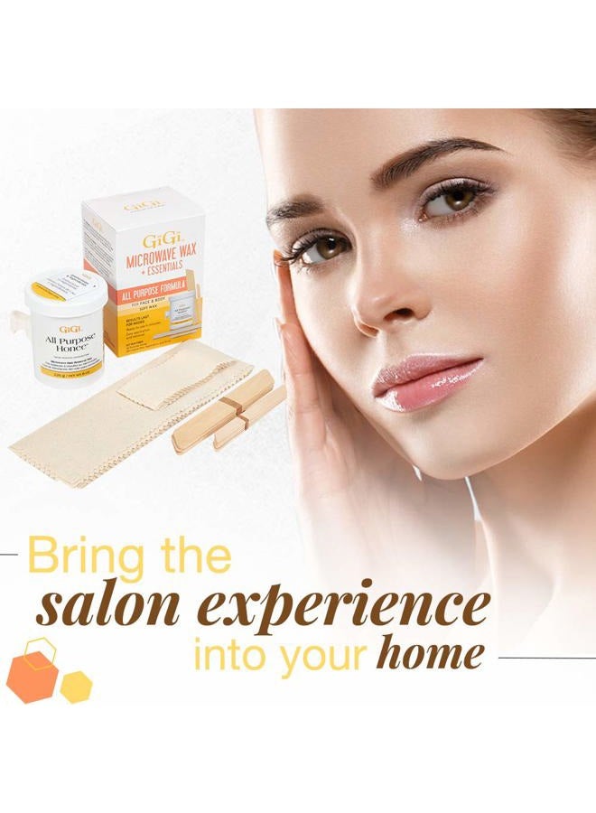 GiGi شمع إزالة الشعر بالميكروويف من جي جي، عسل متعدد الاستخدامات، مع المستلزمات - Image 2