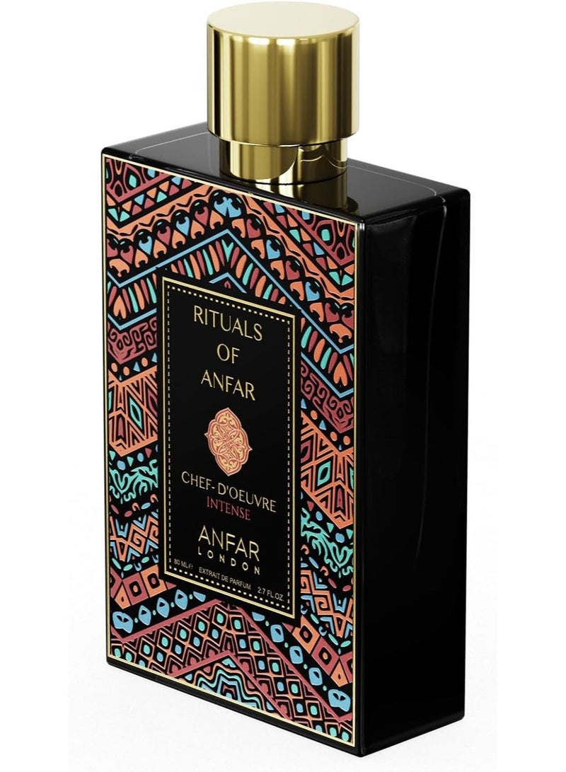 Anfar Rituals of Anfar Chef-Doeuvre Intense Eau de Parfum 80ml – Long Lasting Unisex Citrus Perfume with Bergamot, Orange & Lemon - Image 1