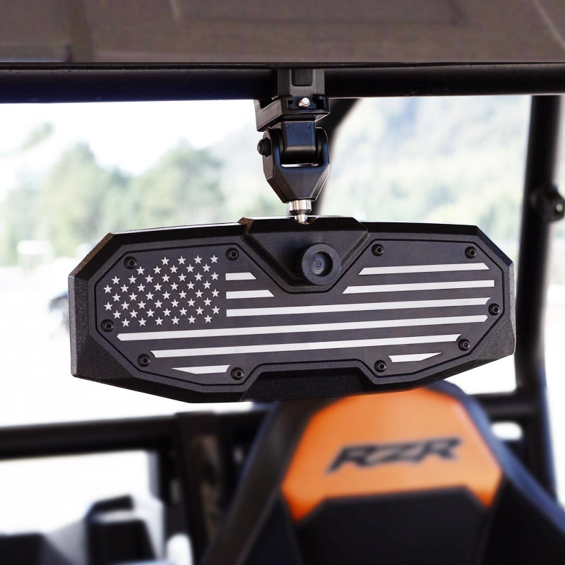 Esploratori UTV Rear View Mirror,2026 New Flag UTV Mirrors-High Density 360Â° Adjustable Angle for 1.5 to 2.0 in Round Roll Cage,Compatible with Polaris RZR,Pioneer SXS,Kawasaki Mule KRX,Can Am X3 - Image 1