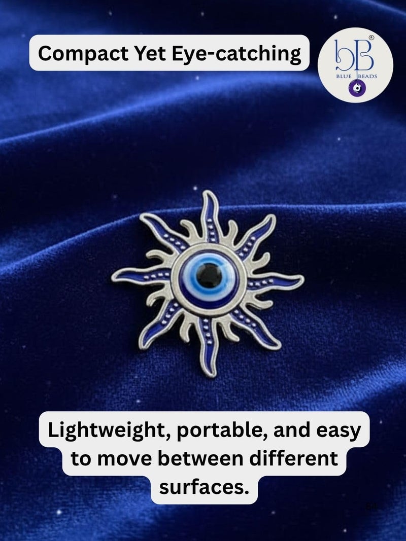 BLUE BEADS Home & Decor Magnets Evil Eye Sun Fridge Magnet Refrigerator Sticker - Sign of Good Luck & Protection Unique Trending Items Home and Office Decorative Things & Car Accessories - Image 5