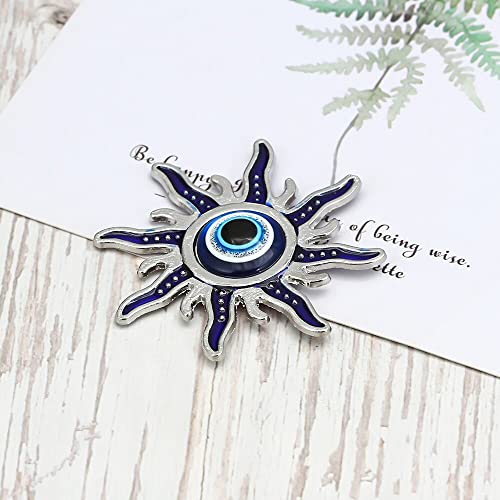 BLUE BEADS Home & Decor Magnets Evil Eye Sun Fridge Magnet Refrigerator Sticker - Sign of Good Luck & Protection Unique Trending Items Home and Office Decorative Things & Car Accessories - Image 3