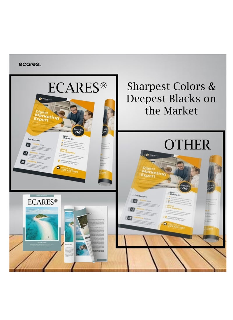 ECARES ECARES® 128A Compatible Toner Cartridge CE323A for HP Color Laserjet CP1525n CP1525nw CM1415fn CM1415fnw Printer (Magenta)  - Image 2