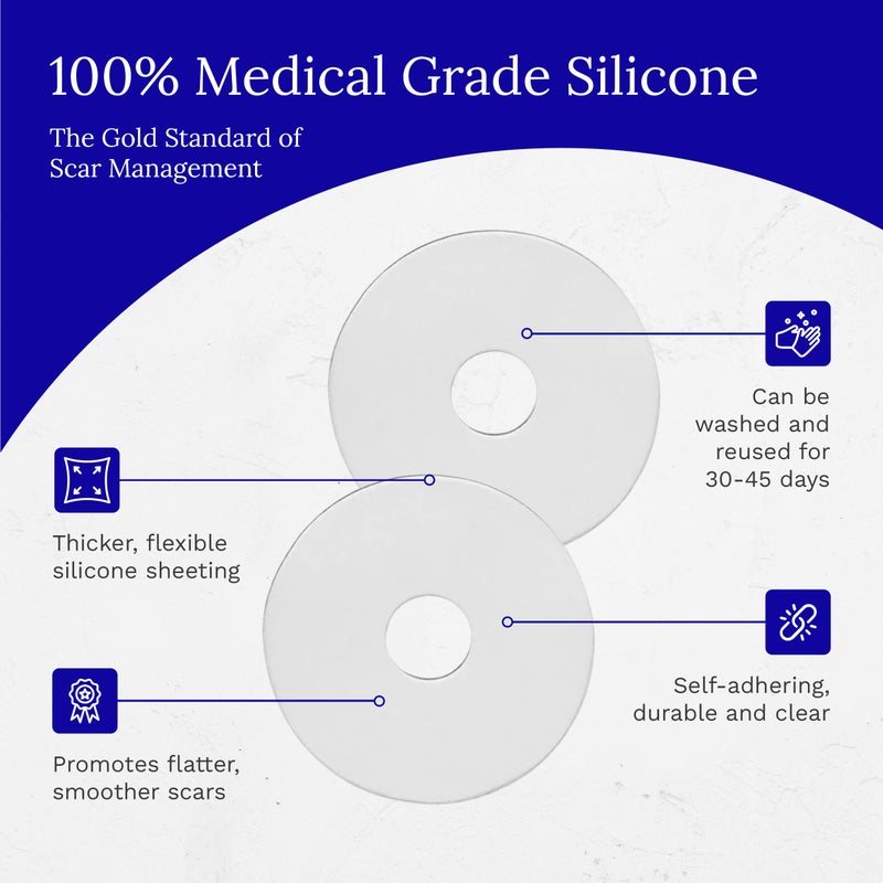 Rejuvaskin Scar Fx Silicone Sheeting, Silicone Tape for Breast Scars, 3 Circular Shaped, 1 Sheet, Soften, Flatten & Reduce the Appearance of Scars - Image 4