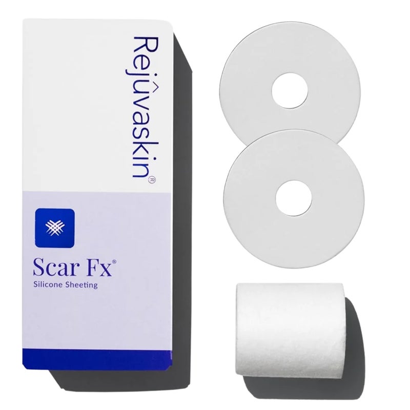 Rejuvaskin Scar Fx Silicone Sheeting, Silicone Tape for Breast Scars, 3 Circular Shaped, 1 Sheet, Soften, Flatten & Reduce the Appearance of Scars - Image 1