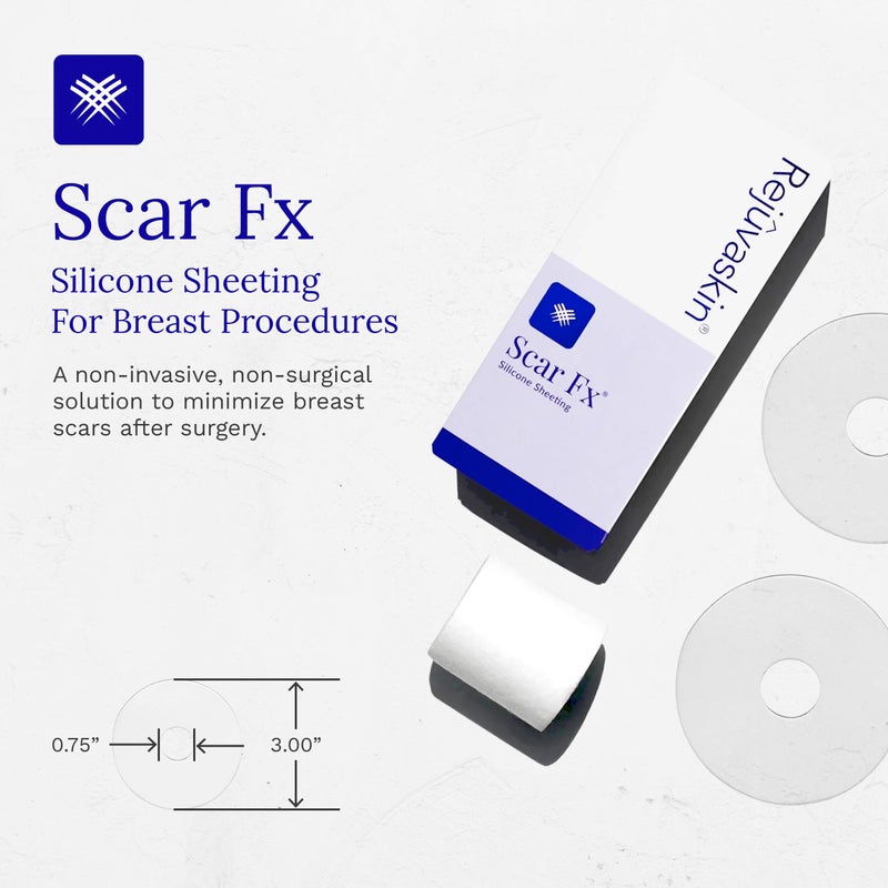Rejuvaskin Scar Fx Silicone Sheeting, Silicone Tape for Breast Scars, 3 Circular Shaped, 1 Sheet, Soften, Flatten & Reduce the Appearance of Scars - Image 2