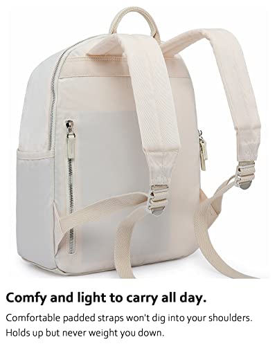 HotStyle 288s Chic Teacher Backpack, Compact & Stylish Daypack Purse for Women, Beige White - Image 4