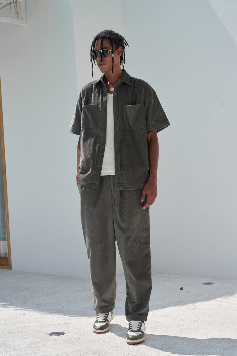 Bonkers Corner Olive Corduroy Pants for Men's - Image 2