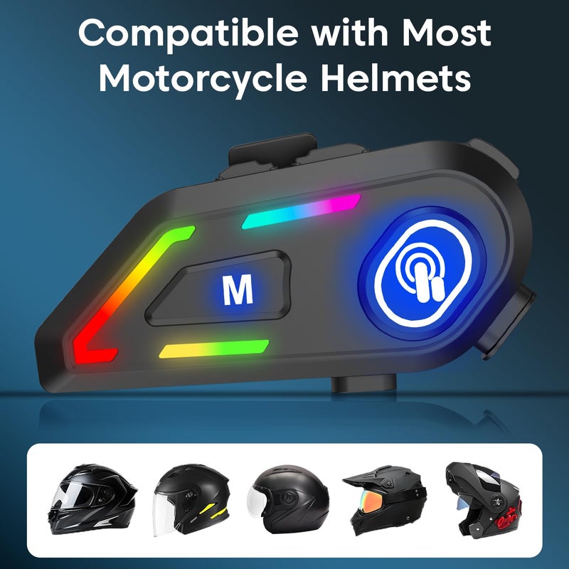 Sounce Jarvis Voyager Motorcycle Helmet Bluetooth Headset – Wireless On-Ear Helmet Speakers with Dual Phone Connection, GPS & Music Support, 800mAh Battery, IP67 Waterproof, Voice Control - Image 5