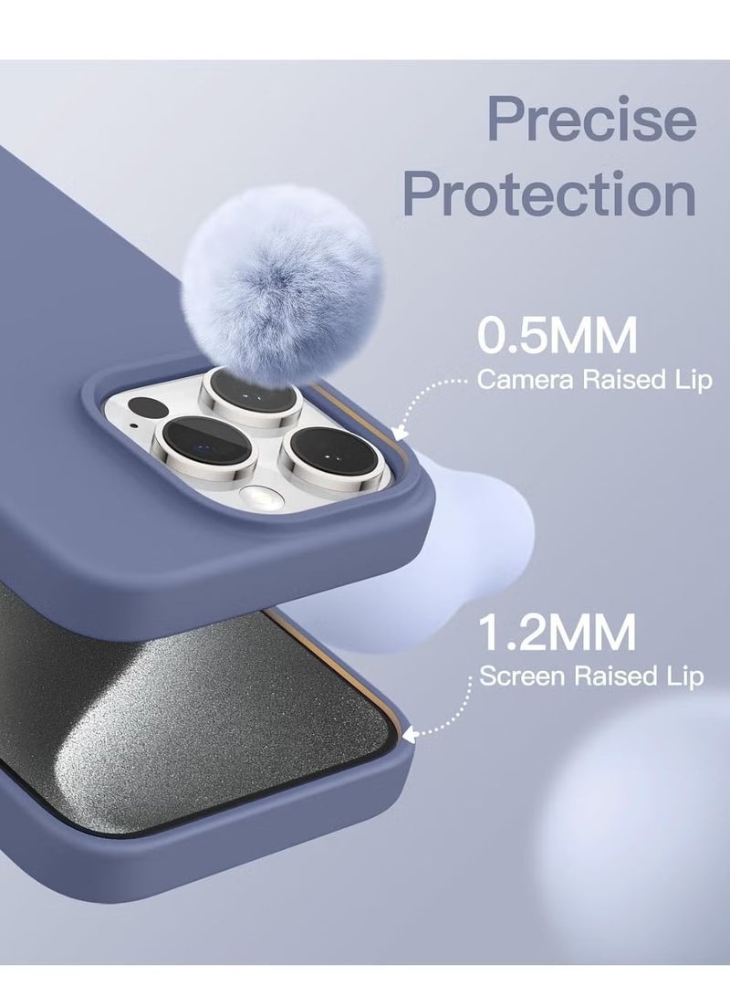 iPhone 16 Pro Case Cover Liquid Silicone Silky-Soft Touch Full-Body Protective Case with Microfiber Lining Cover For iPhone 16 Pro 6.3-inch - Image 3