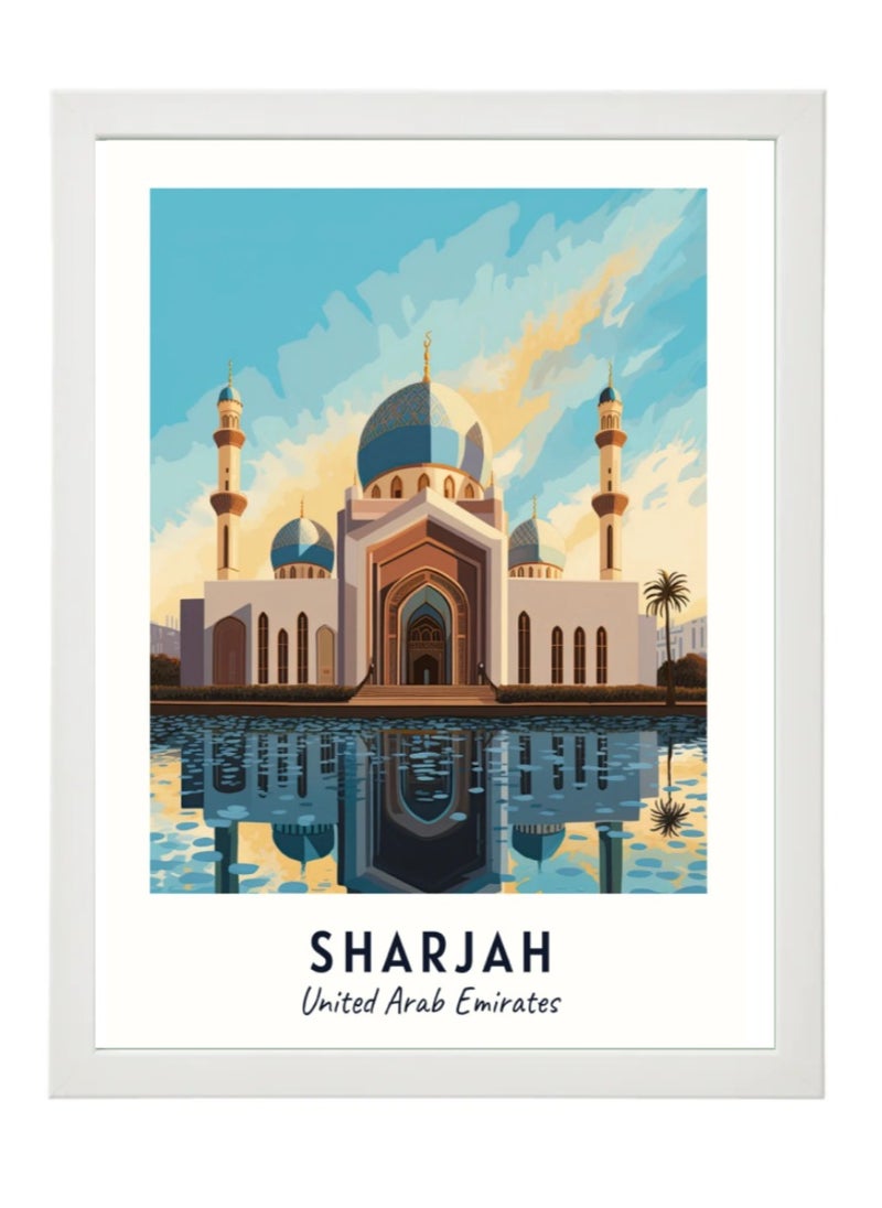 Boomah Accessories Sharjah UAE Travel Poster with Frame 30x40cm 