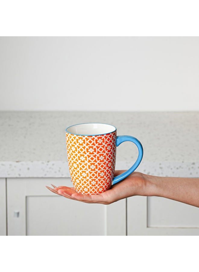 Cerkik Ceramic Coffee Mugs Set - 16 Oz Large Porcelain Tea Cups with Handle for Women Men Cocoa Latte Cappuccino - Christmas Housewarming Gift - Microwave Dishwasher Safe - Set of 6 - Assorted Colors - Image 2