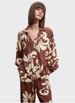 Tie Detail Printed Top