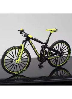Generic Special 1:10 Alloy Bicycle Model Simulation Station Wagon Mini Stunt Car Ornaments Collection Toys-Color:No. 5 Downhill Mountain Bike Black And Green [e-commerce Box] 20*6*14  - Image 1