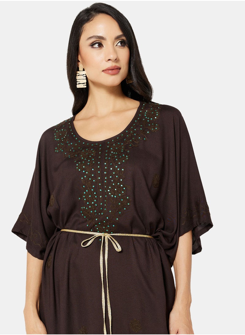 ARABIAN CLOSET EMBROIDERED KAFTAN  - Image 4