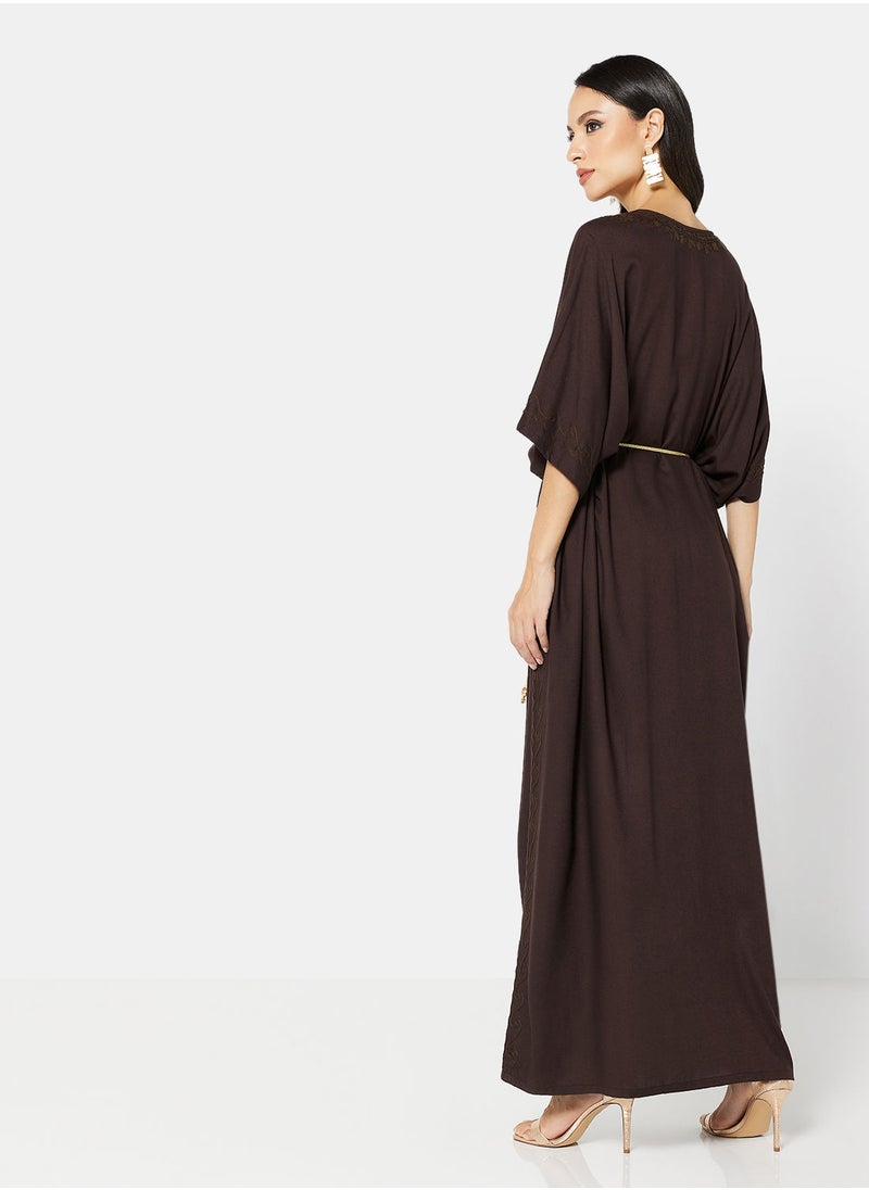 ARABIAN CLOSET EMBROIDERED KAFTAN  - Image 2