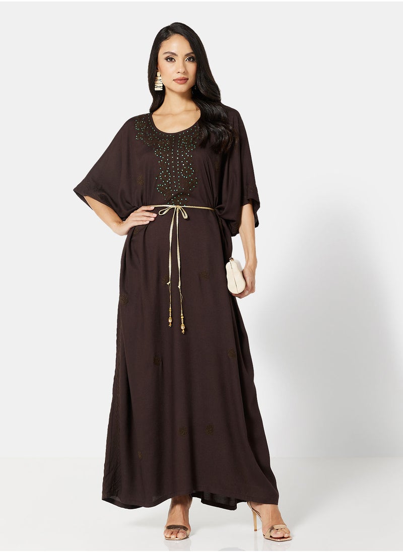 ARABIAN CLOSET EMBROIDERED KAFTAN  - Image 3