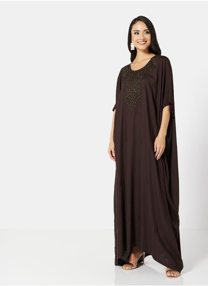 ARABIAN CLOSET EMBROIDERED KAFTAN  - Image 5