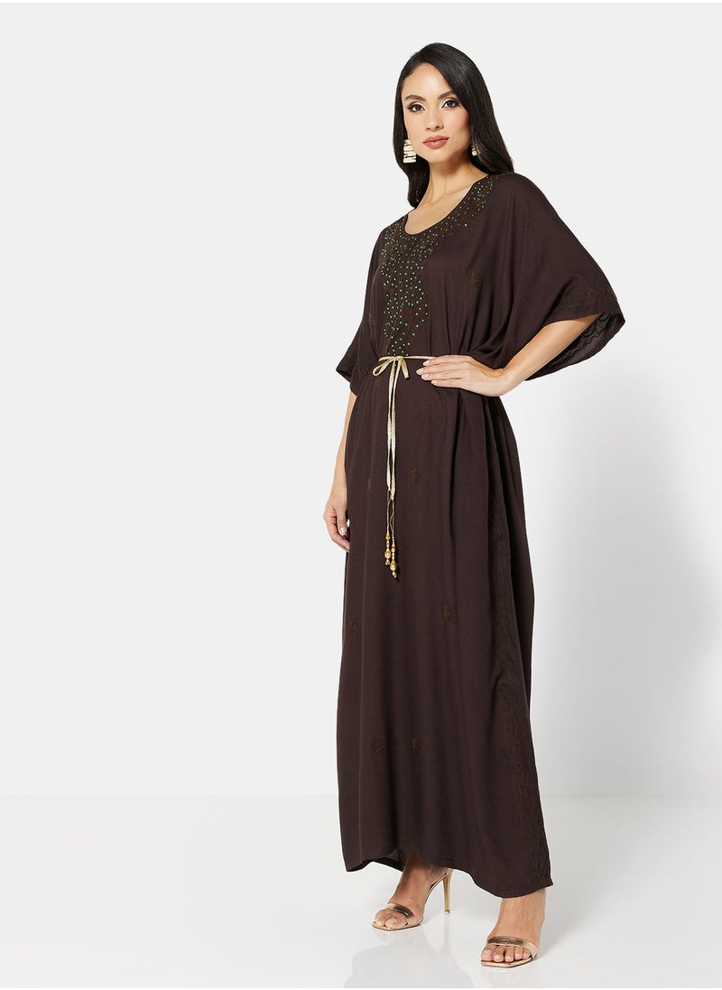 ARABIAN CLOSET EMBROIDERED KAFTAN  - Image 1
