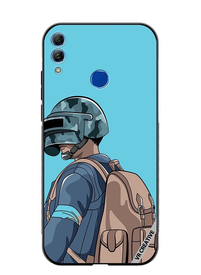 VR CREATIVE Protective Case Cover For Honor 10 Lite Helmet And In Military Uniform Design Multicolour 
