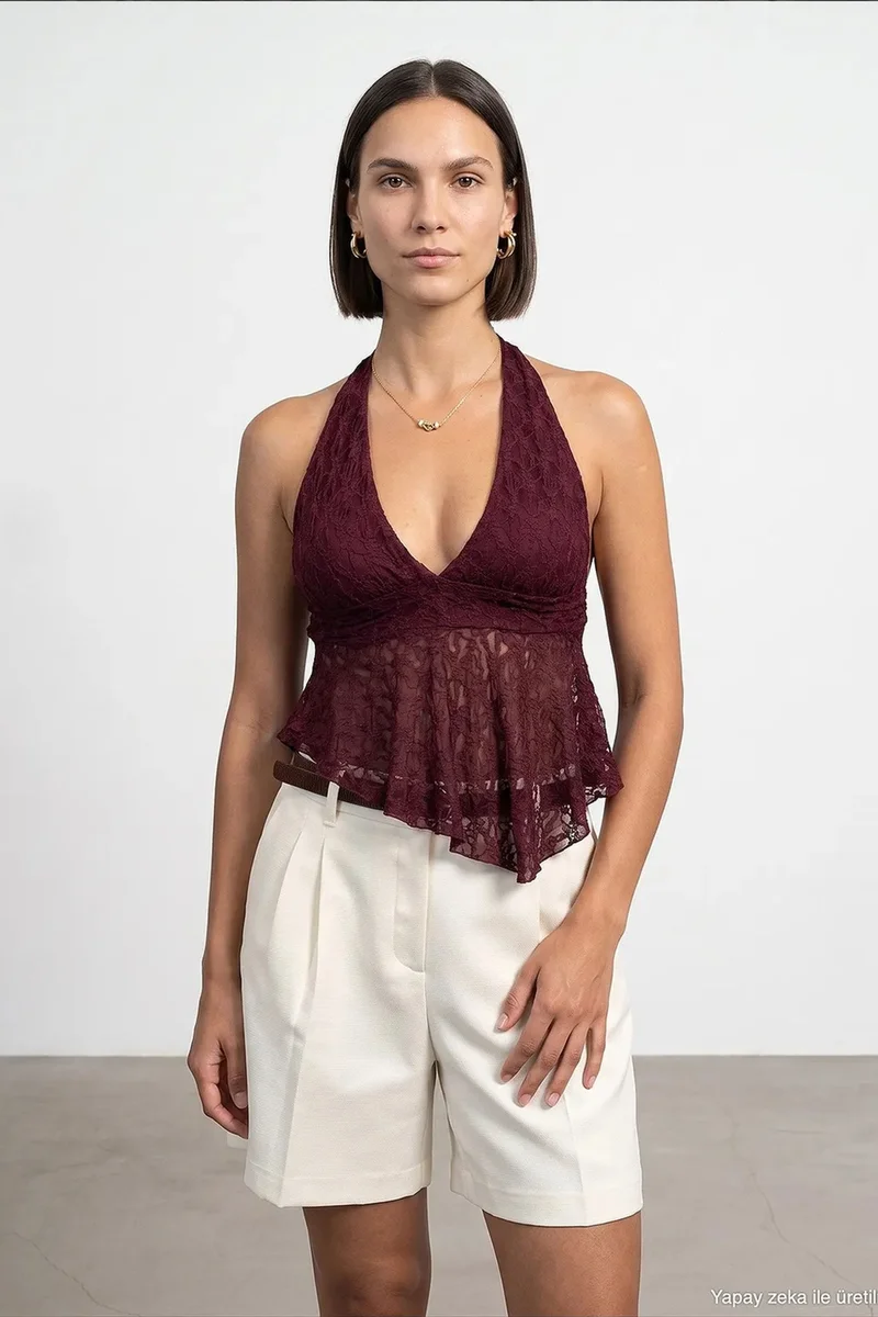 DILVIN Women’s Polyamide Elastane Blouse
