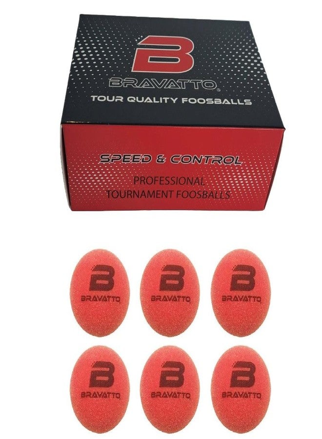 Bravatto Professional Foosball Balls: Tournament Quality - Just Like The Pros Use, Official Regulation Size - Set of 6 Urethane Foosball Balls (Red) - Image 1