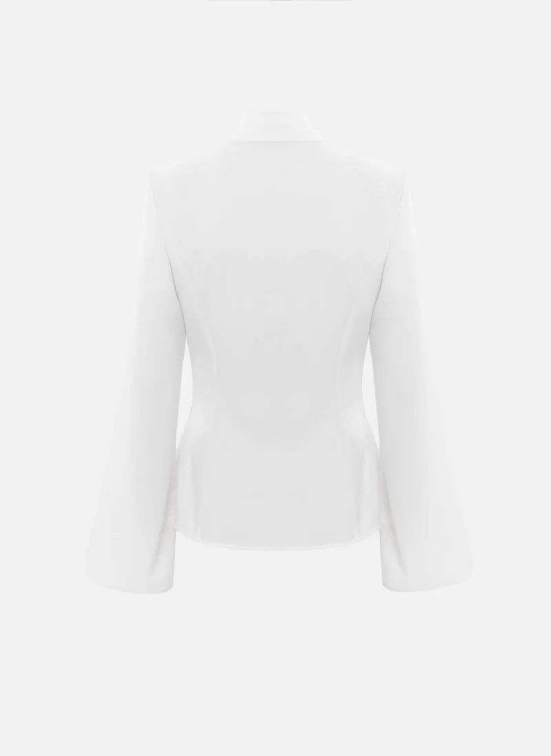 Lichi  Flared blouse with waist ribbons for Women | Best Price UAE