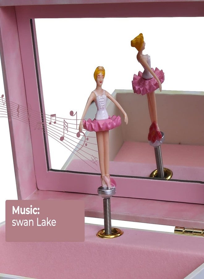 Enchantmints Ballerina Jewelry Box for Girls Two Time TuTu Ballerina Spins to Music 4 Pullout Drawers - Image 5