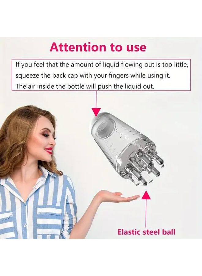 Bright Gray Mini Portable Scalp Applicator with Cap Design for Hair Growth - Image 5