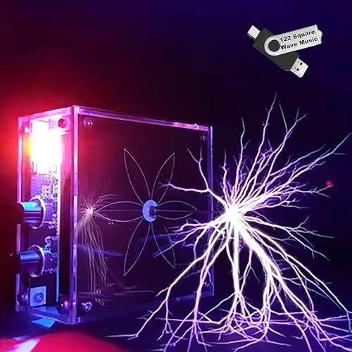 Yoqanr Bluetooth Music Tesla Coil 10 Cm Solid State Touchable Artificial Lightning Arc Plasma Loudspeaker Desktop Toy Electric Power Wireless Transmission Science Teaching Experiment Model - Image 1