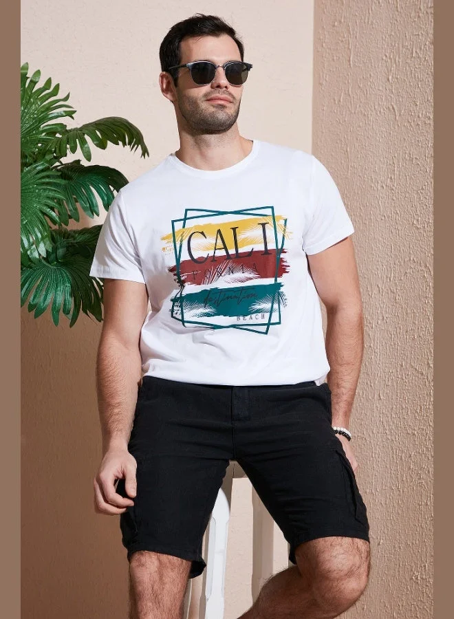 Buratti  Buratti Cotton Slim Fit Crew Neck T Shirt Men's T SHIRT 541CALIFORNIA24  | Best Price UAE