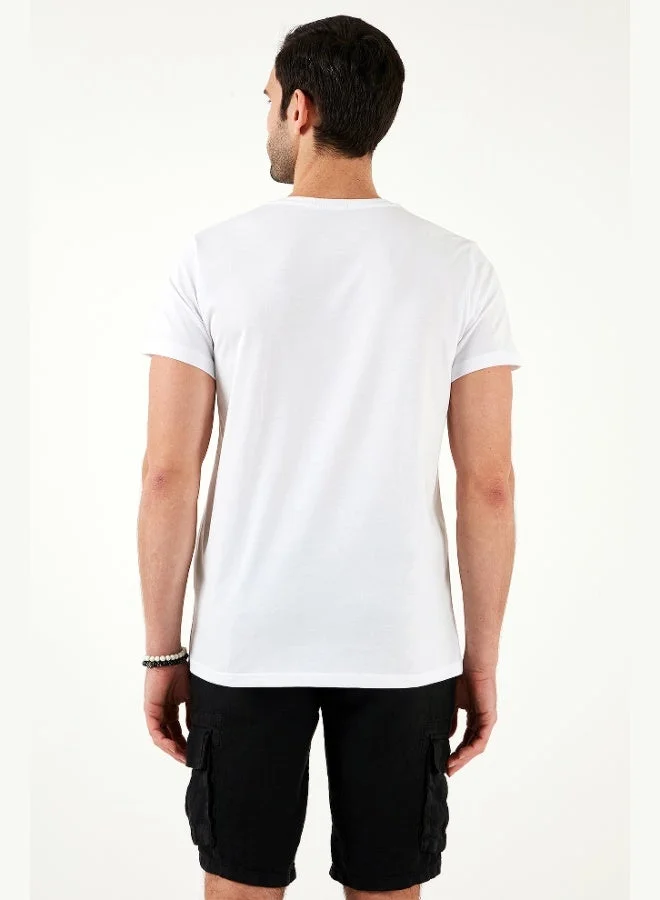 Buratti  Buratti Cotton Slim Fit Crew Neck T Shirt Men's T SHIRT 541CALIFORNIA24  | Best Price UAE