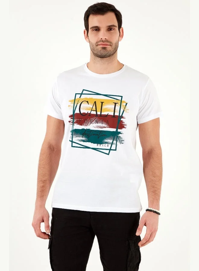 Buratti  Buratti Cotton Slim Fit Crew Neck T Shirt Men's T SHIRT 541CALIFORNIA24  | Best Price UAE