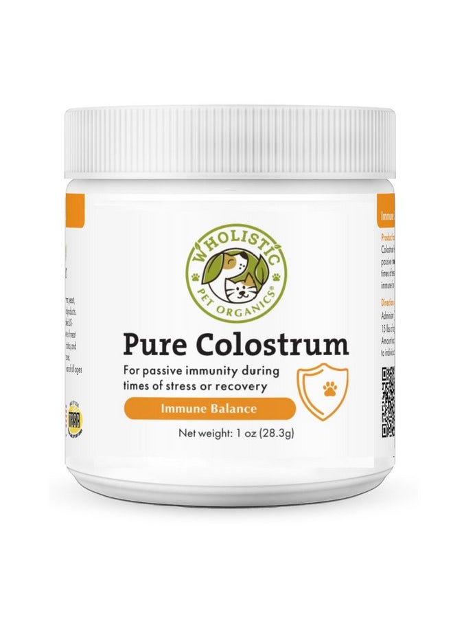 Wholistic Pet Organics : Bovine Colostrum For Dogs And Cats  1 Oz  Organic Dog Immune Support Supplement For Allergy And Itch Relief  Colostrum Powder For Pets  Allergy Medication For Cats & Dogs  - Image 1