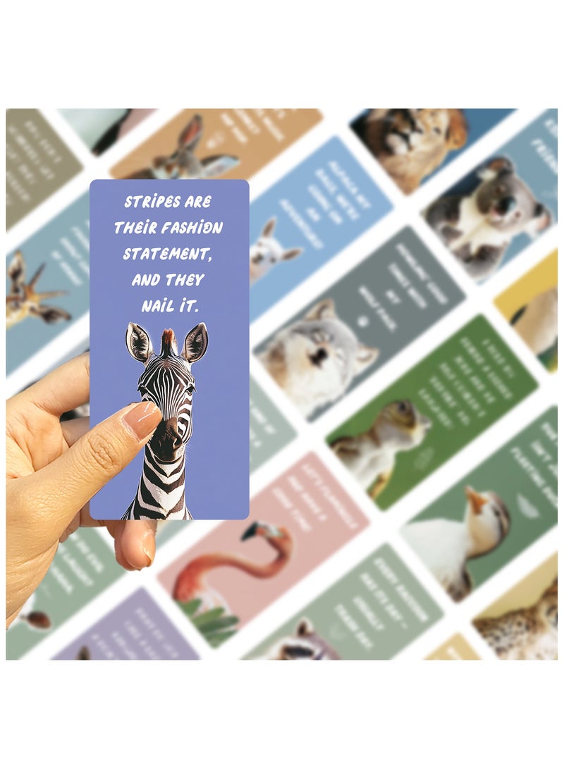 30 قطعة من علامات الكتب الورقية بموضوعات حيوانات لطيفة للبالغين والأطفال علامات كتب حيوانات فريدة للطلاب والمعلمين والمدرسة والمكتب المنزلي وعشاق القراءة - Image 3